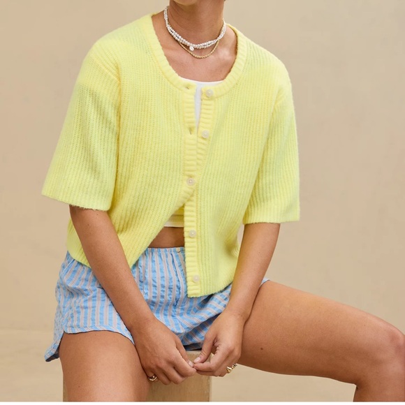 NWT Aerie unReal Short Sleeve Cardigan Size XXS - Picture 3 of 4